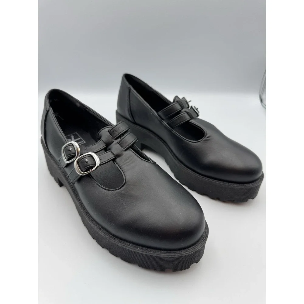 Dirty Laundry Woman's Size 5 M Black Chunky Y2K‎ platform Mary Jane Shoes